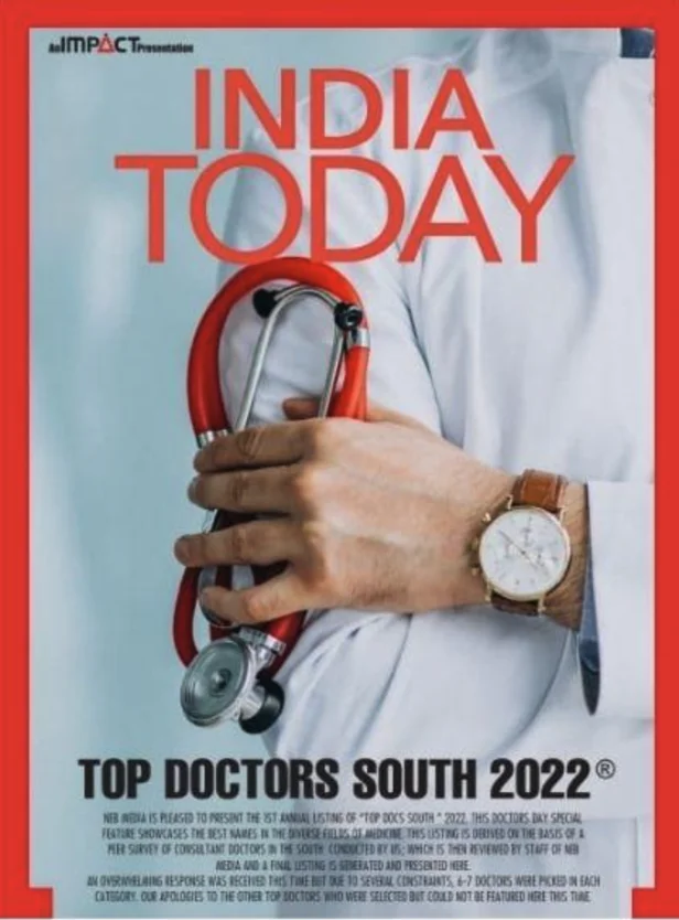 India Today Top Doctors South 2022 — Dr. A. Sudha featured as Top 5 ENT Doctor in South India