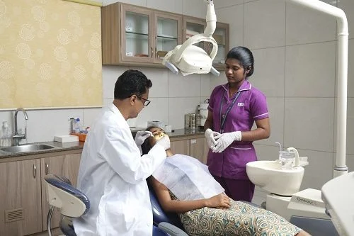Dental examination room at THANC Hospital