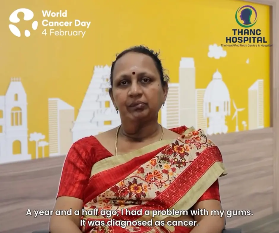 Mrs. Radha Sathyamurthy — Gum Cancer Survivor